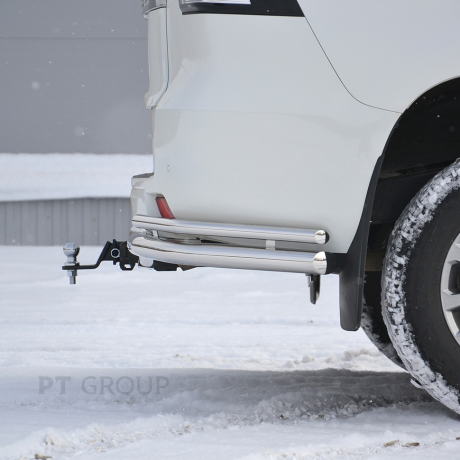 ТСУ /съемный квадрат/ с НЕРЖ накладкой TOYOTA LAND CRUISER Prado 150 2009-/ LC Prado 120 2002-2009/ LEXUS GX 460 2010-2013 купить недорого с доставкой в Рязань