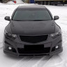 Вставка между клыками переднего бампера Modulo для Honda Accord (VIII gen)(2008-2013) купить недорого с доставкой в Рязань