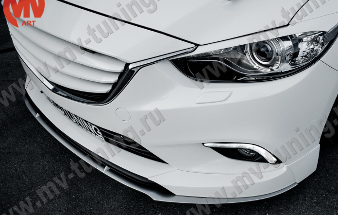 Сплиттер переднего бампера под клыки № 1 "SkyActivSport" для Mazda 6 (2013-н.в.) купить недорого с доставкой в Рязань