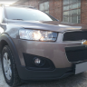 Защита радиатора "Standart" Chevrolet Captiva рестайлинг (2013-2015) чёрная купить недорого с доставкой в Рязань