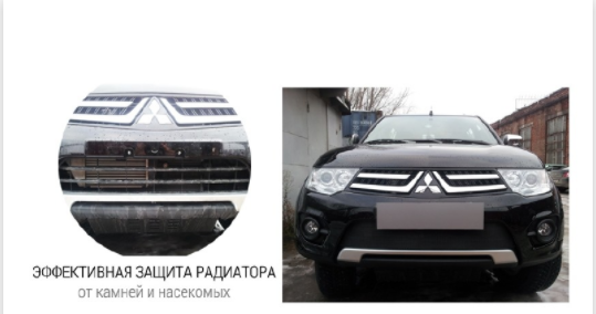 Защита радиатора "Standart" Chevrolet Cruze (2012-2015) верх, чёрная купить недорого с доставкой в Рязань