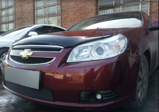 Защита радиатора "Standart" Chevrolet Epica (2006-2013) чёрная купить недорого с доставкой в Рязань