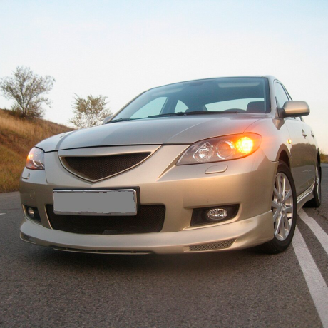 Накладка (юбка) переднего бампера для Mazda 3 седан (2003-2009) купить недорого с доставкой в Рязань