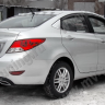 Диффузор заднего бампера var №2 (текстурный пластик) для Hyundai Solaris (2010-2013) купить недорого с доставкой в Рязань