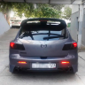Накладки (клыки) на задний бампер Mazda 3, хэтчбэк (2003-2009), глянец купить недорого с доставкой в Рязань
