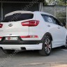 Накладка (юбка) заднего бампера "JSW Style" для KIA Sportage (3rd) (2010-2016) купить недорого с доставкой в Рязань
