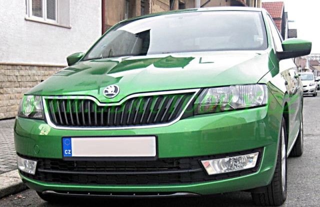 Спойлер переднего бампера (под покраску) для Skoda Rapid (2012-н.в.) купить недорого с доставкой в Рязань