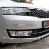 Спойлер переднего бампера (под покраску) для Skoda Rapid (2012-н.в.) купить недорого с доставкой в Рязань