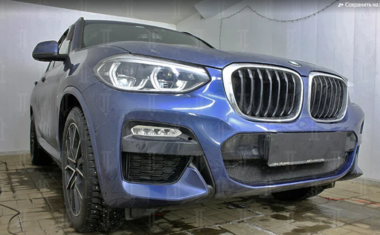 Защита радиатора "Standart" BMW X3 (2017-2021) чёрная купить недорого с доставкой в Рязань