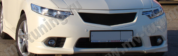 Клыки (накладки) переднего бампера "Type-S" для Honda Accord VIII (2011-2013) купить недорого с доставкой в Рязань